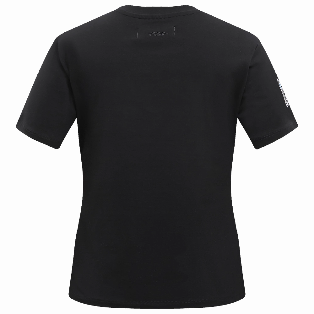 NFL DETROIT LIONS CLASSIC SHORT SLEEVE WOMEN'S SLIM FIT TEE (BLACK)