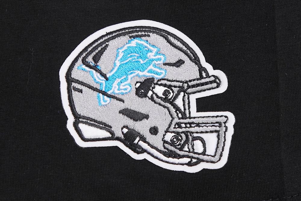 NFL DETROIT LIONS CLASSIC SHORT SLEEVE WOMEN'S SLIM FIT TEE (BLACK)