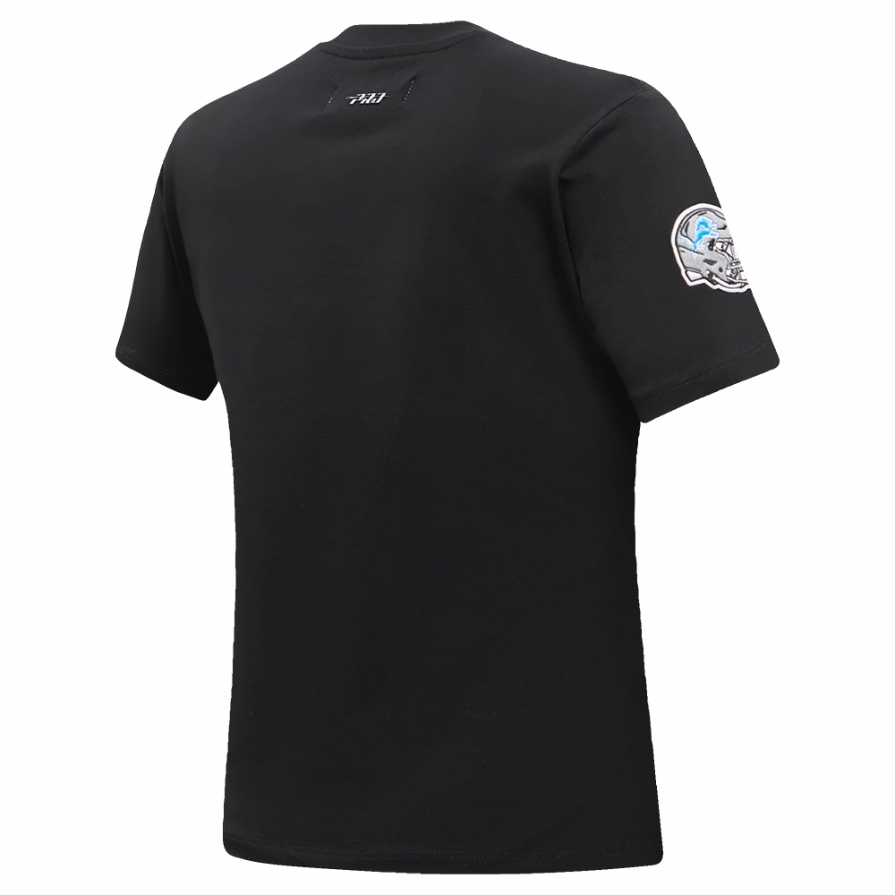 NFL DETROIT LIONS CLASSIC SHORT SLEEVE WOMEN'S SLIM FIT TEE (BLACK)