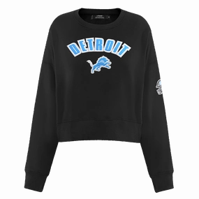NFL DETROIT LIONS CLASSIC WOMEN'S CREWNECK (BLACK)