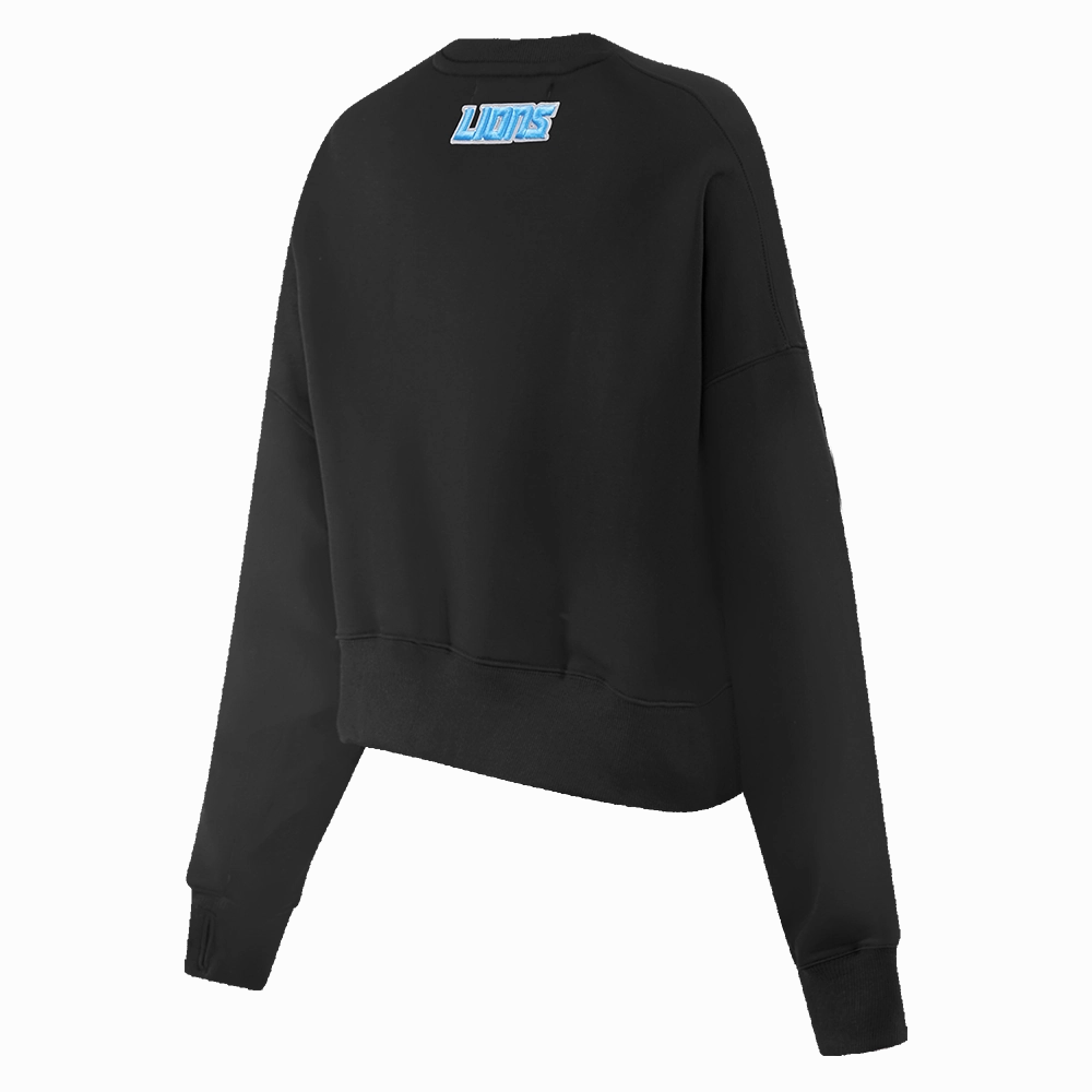 NFL DETROIT LIONS CLASSIC WOMEN'S CREWNECK (BLACK)