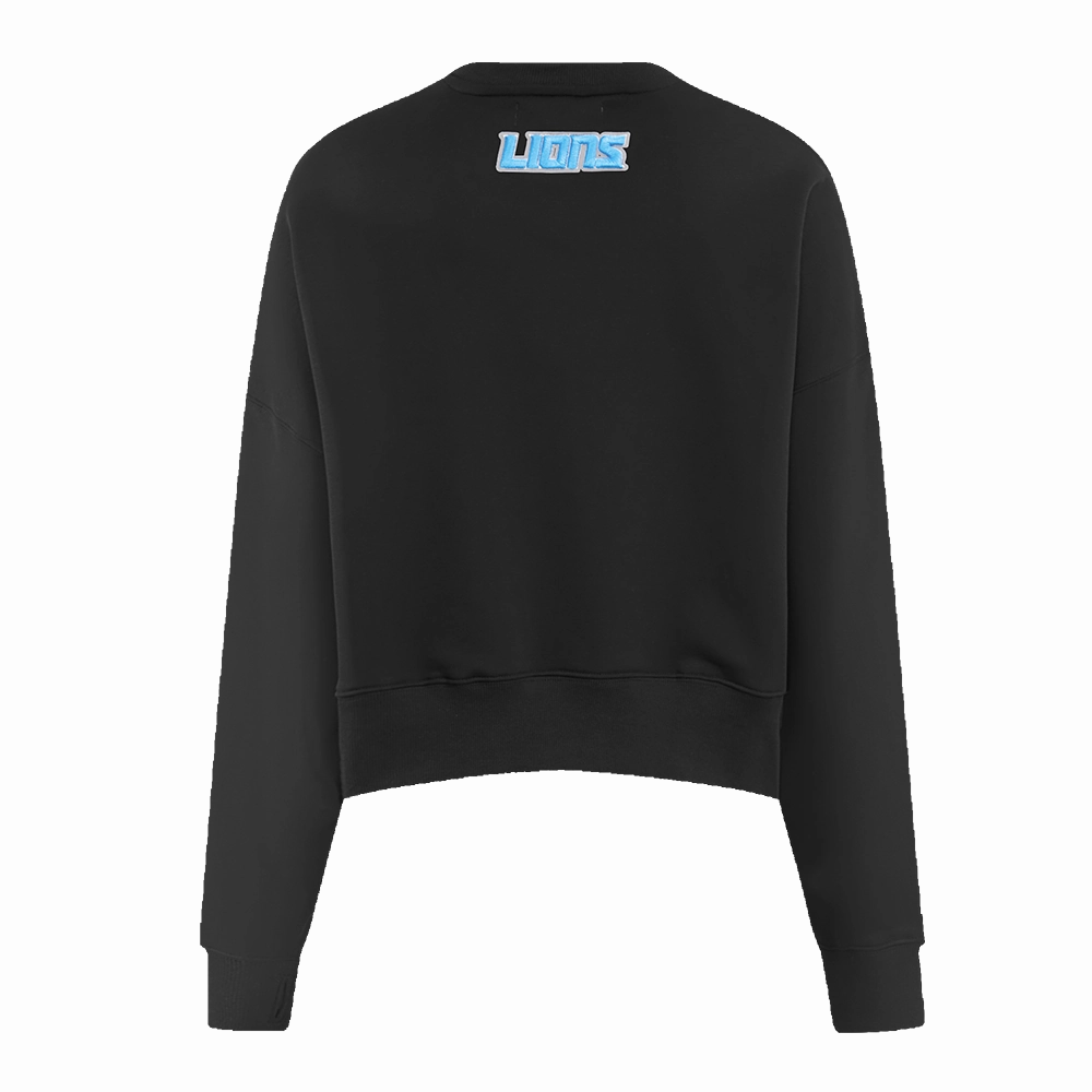NFL DETROIT LIONS CLASSIC WOMEN'S CREWNECK (BLACK)