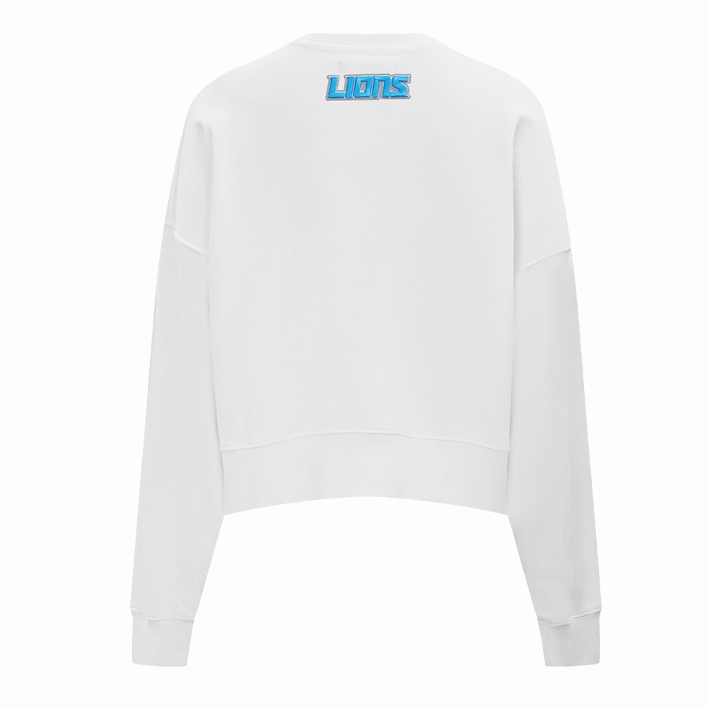 NFL DETROIT LIONS CLASSIC WOMEN'S CREWNECK (WHITE)