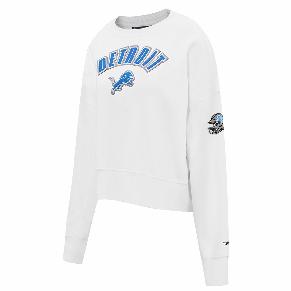 NFL DETROIT LIONS CLASSIC WOMEN'S CREWNECK (WHITE)