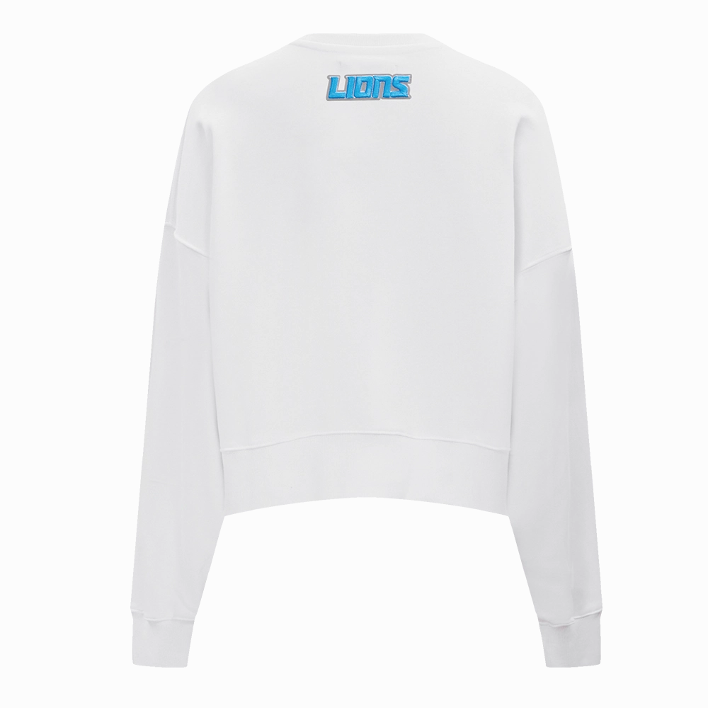 NFL DETROIT LIONS CLASSIC WOMEN'S CREWNECK (WHITE)