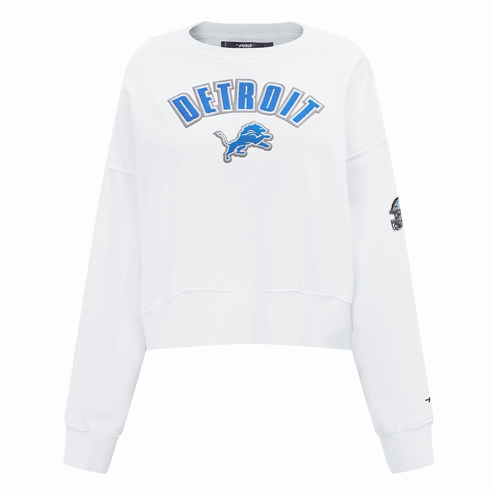 NFL DETROIT LIONS CLASSIC WOMEN'S CREWNECK (WHITE)