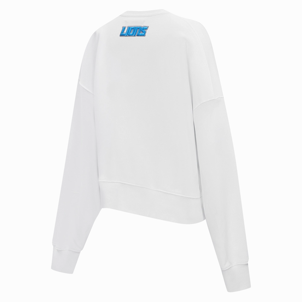 NFL DETROIT LIONS CLASSIC WOMEN'S CREWNECK (WHITE)