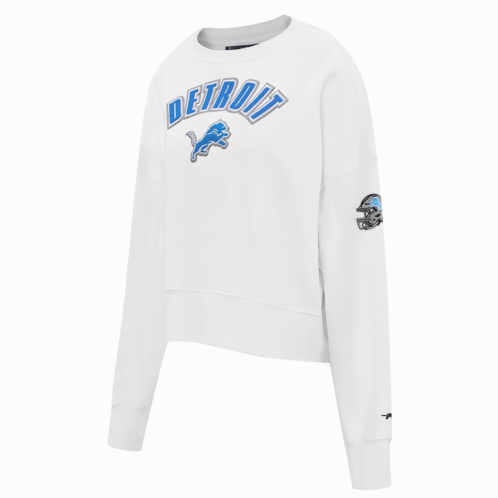 NFL DETROIT LIONS CLASSIC WOMEN'S CREWNECK (WHITE)