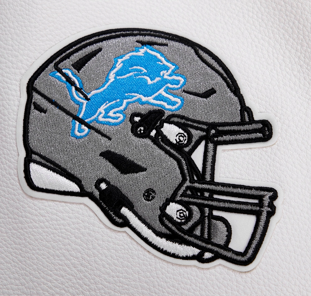 NFL DETROIT LIONS CLASSIC WOOL MEN'S VARSITY JACKET (GRAY/WHITE)
