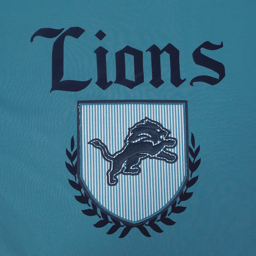 NFL DETROIT LIONS COUNTRY CLUB MEN'S COTTON JERSEY DROP SHOULDER TEE (STEEL BLUE)