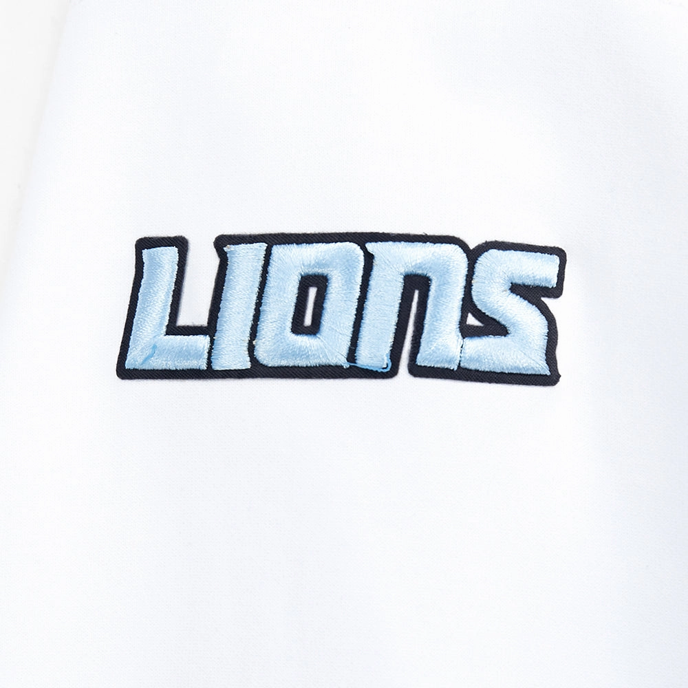 NFL DETROIT LIONS COUNTRY CLUB WOMEN'S DOUBLE KNIT CREWNECK (WHITE)