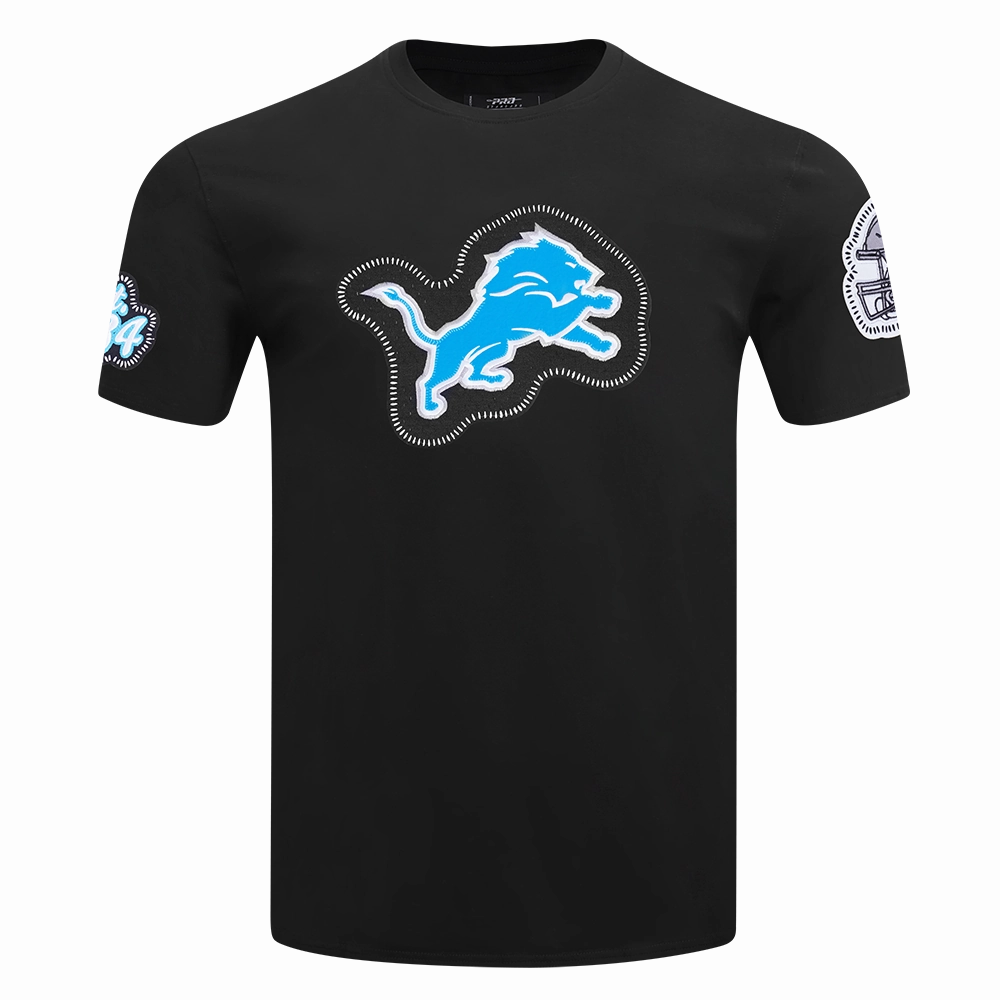 NFL DETROIT LIONS DIY PICK STITCH MEN'S SINGLE JERSEY TEE (BLACK)