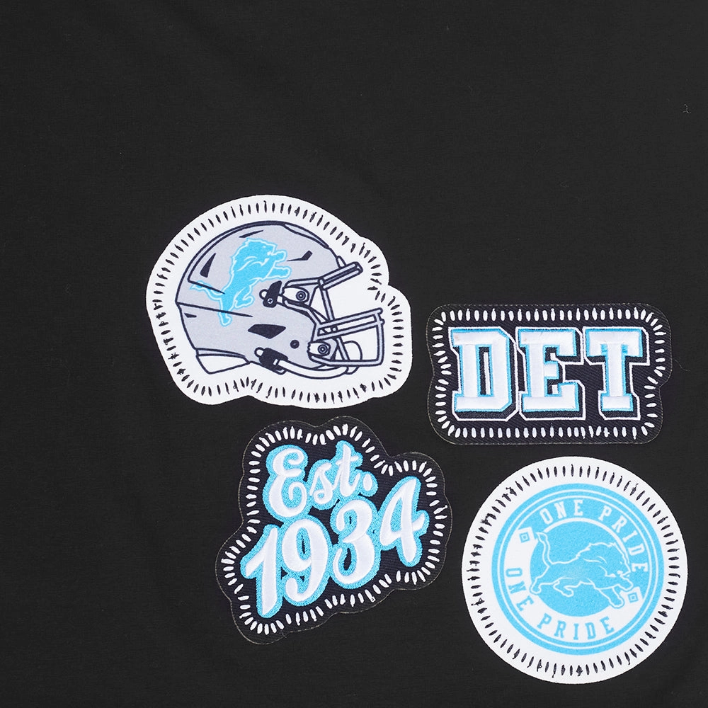 NFL DETROIT LIONS DIY PICK STITCH MEN'S SINGLE JERSEY TEE (BLACK)