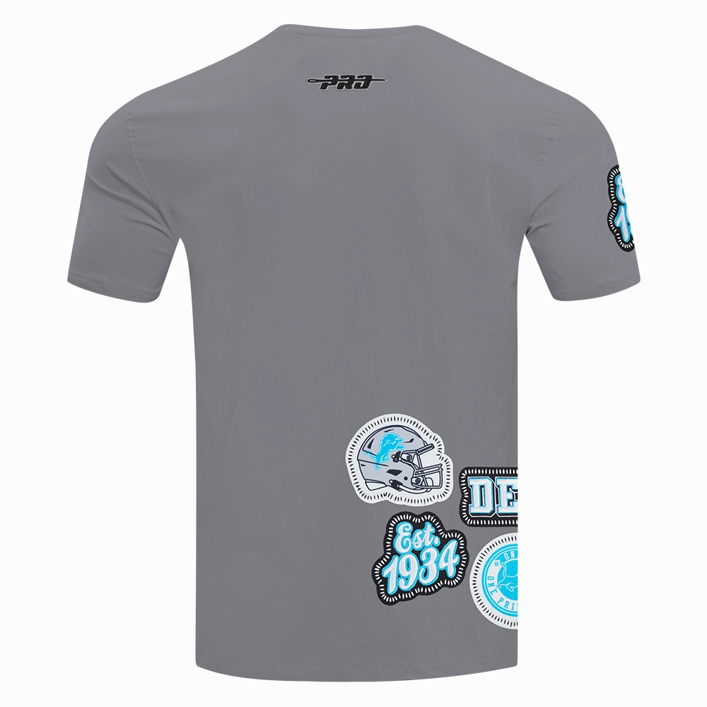 NFL DETROIT LIONS DIY PICK STITCH MEN'S SINGLE JERSEY TEE (GRAY)