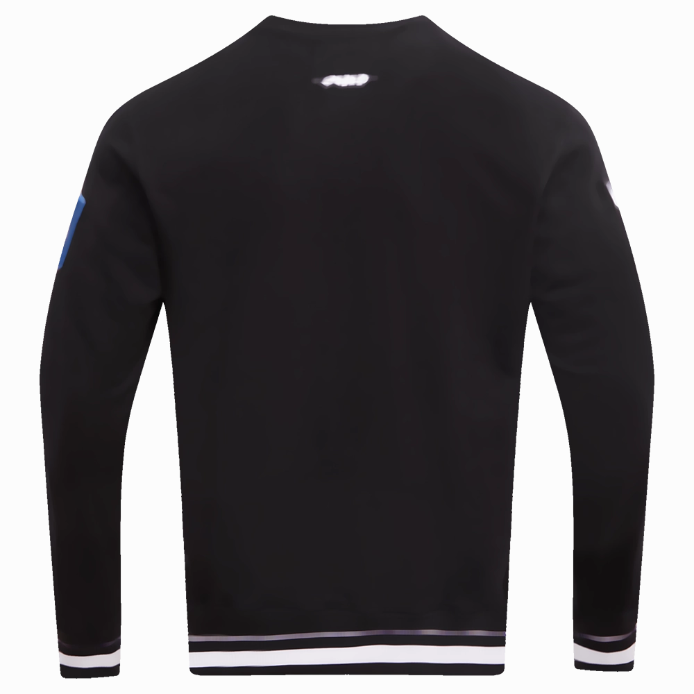 NFL DETROIT LIONS MASHUP MEN'S RIB CREWNECK (BLACK)