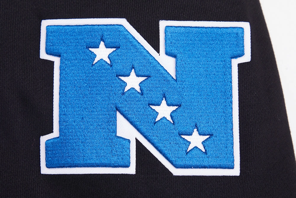 NFL DETROIT LIONS MASHUP MEN'S RIB CREWNECK (BLACK)
