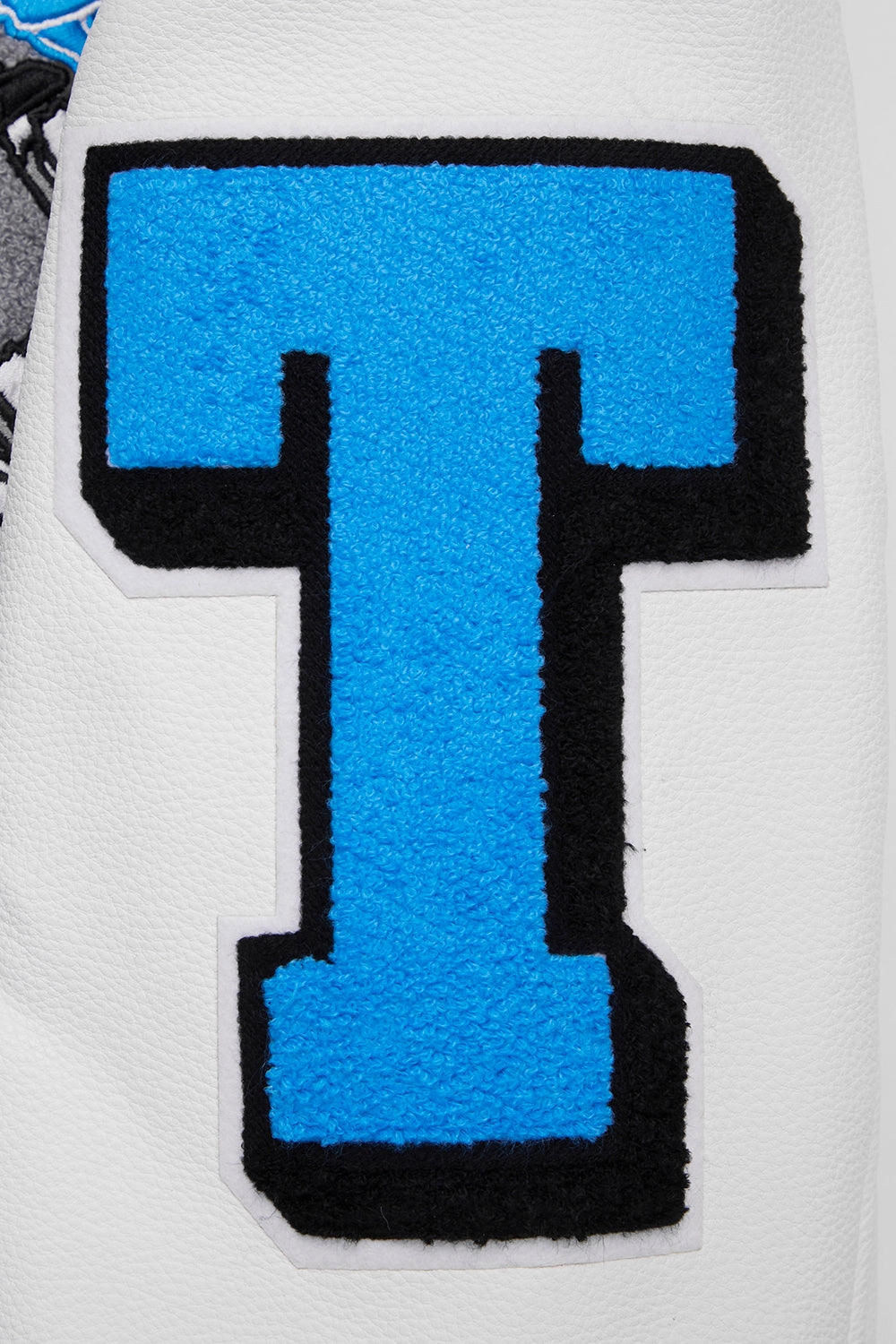NFL DETROIT LIONS MASHUP MEN'S RIB WOOL VARSITY JACKET (BLACK/WHITE)