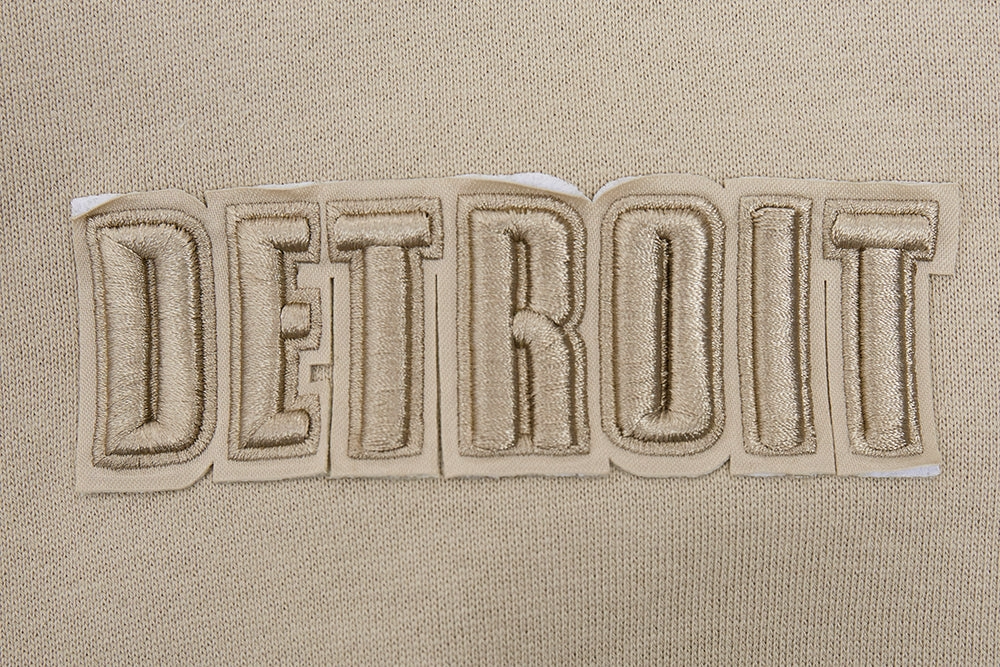 NFL DETROIT LIONS NEUTRAL DROP  SHOULDER FLEECE CREWNECK (TAUPE)
