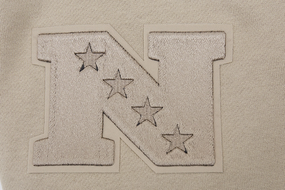 NFL DETROIT LIONS NEUTRAL DROP  SHOULDER FLEECE CREWNECK (TAUPE)