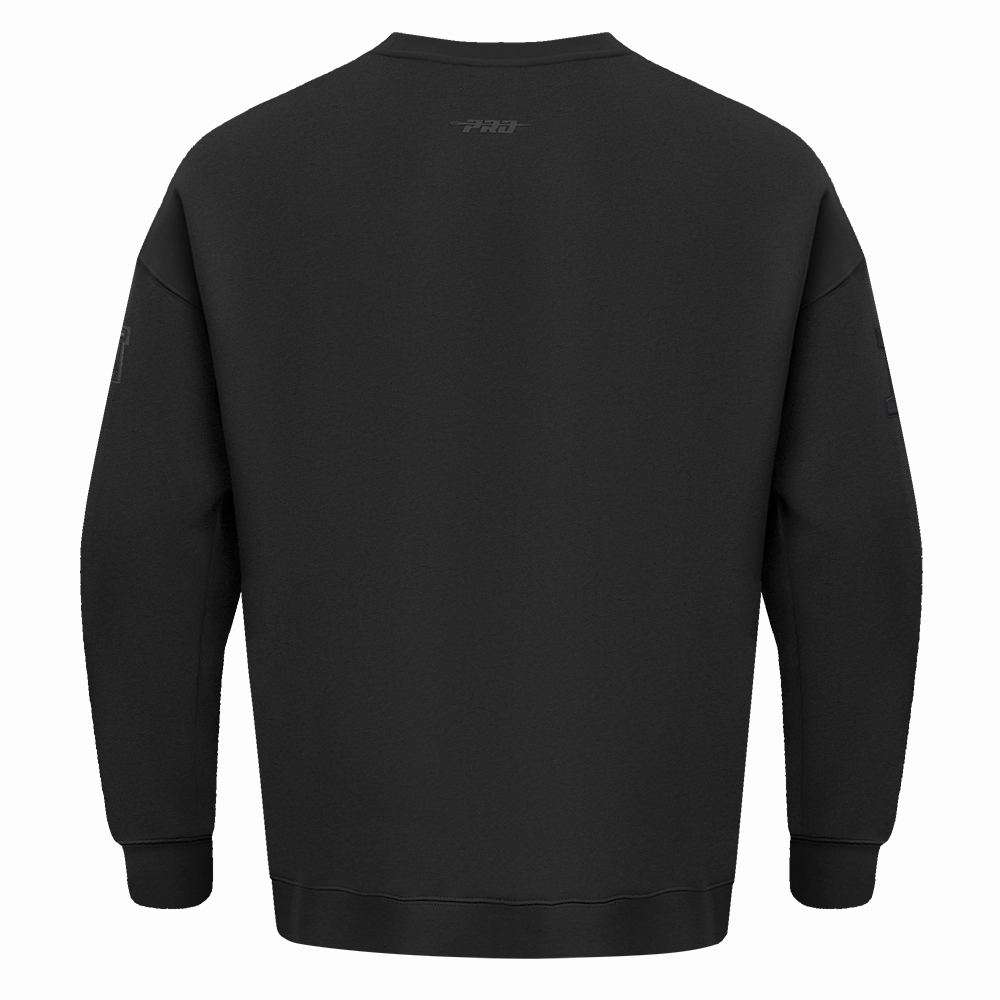 NFL DETROIT LIONS NEUTRAL DROP SHOULDER MEN'S CREWNECK (BLACK)