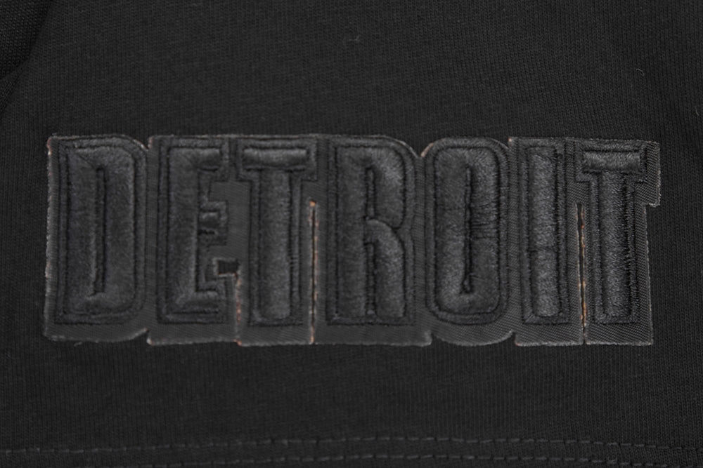 NFL DETROIT LIONS NEUTRAL MEN'S COTTON JERSEY DROP SHOULDER TEE (BLACK)