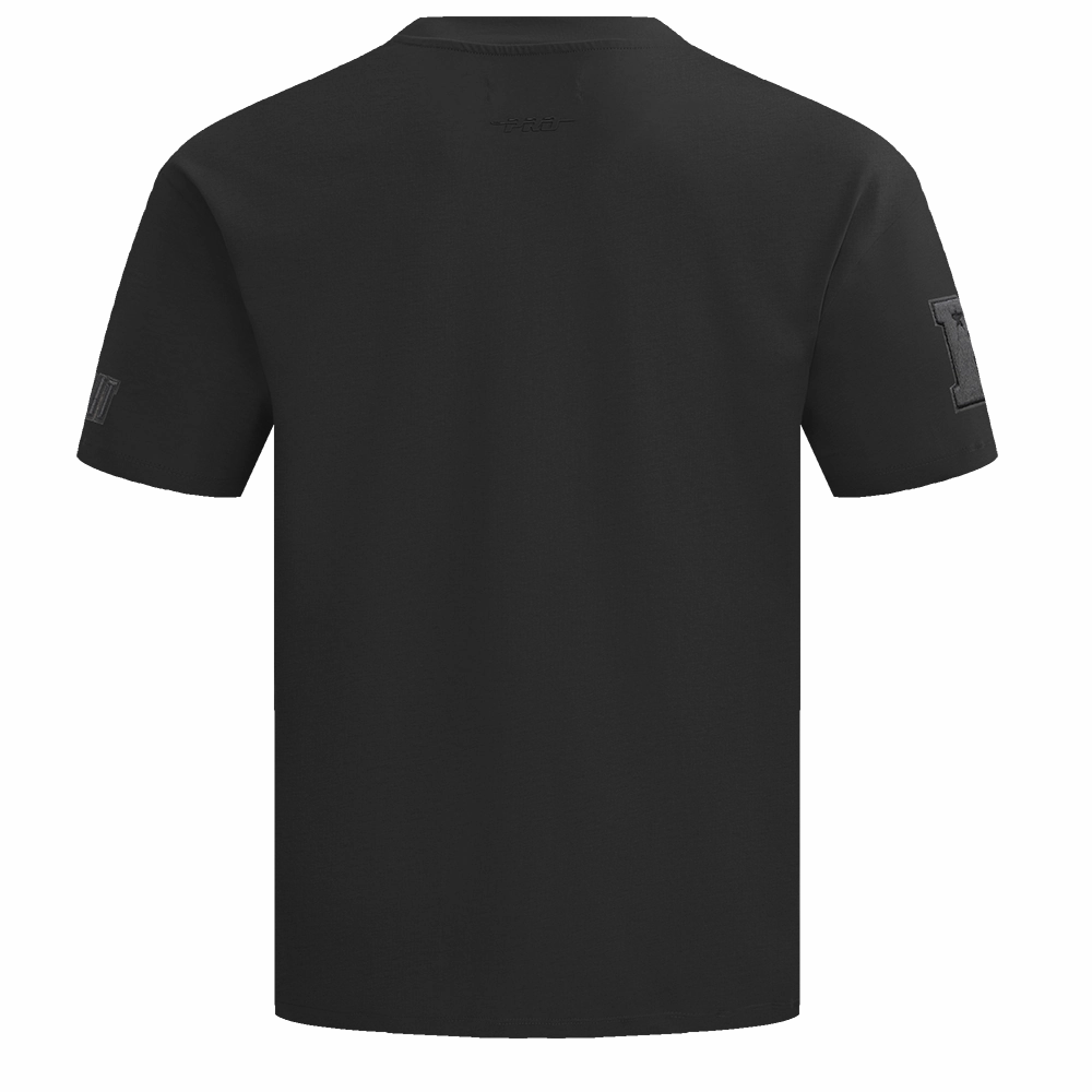NFL DETROIT LIONS NEUTRAL MEN'S COTTON JERSEY DROP SHOULDER TEE (BLACK)