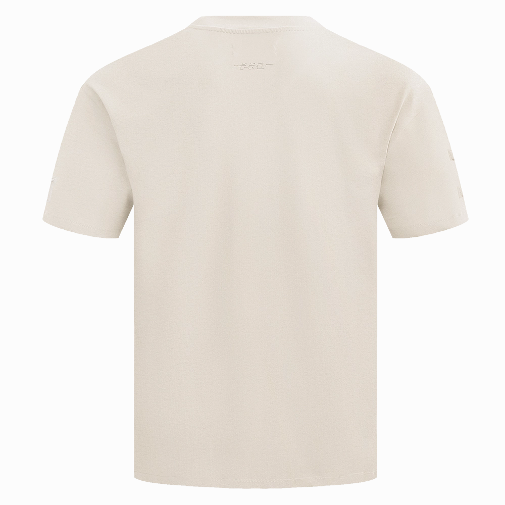 NFL DETROIT LIONS NEUTRAL MEN'S COTTON JERSEY DROP SHOULDER TEE (EGGSHELL)