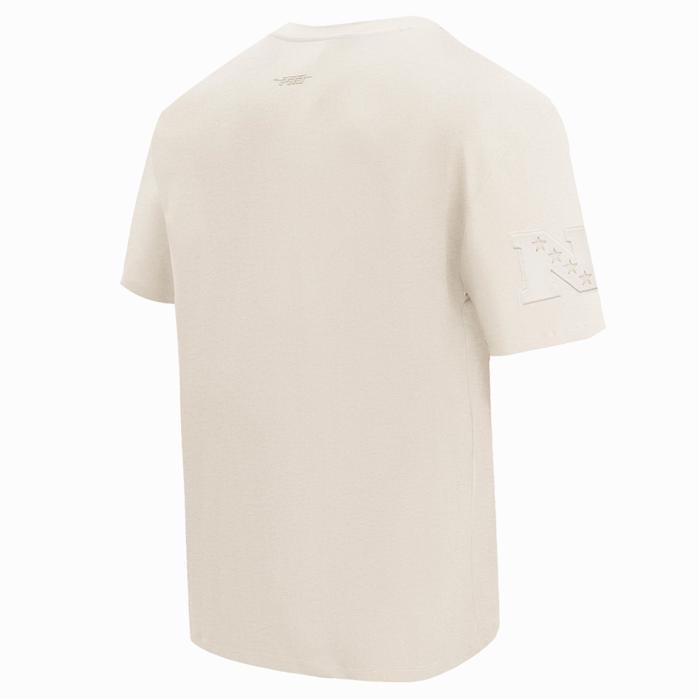 NFL DETROIT LIONS NEUTRAL MEN'S COTTON JERSEY DROP SHOULDER TEE (EGGSHELL)