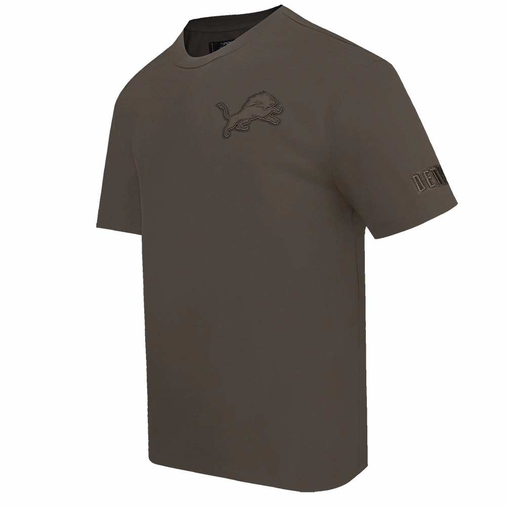 NFL DETROIT LIONS NEUTRAL MEN'S DROP SHOULDER TEE (DARK TAUPE)