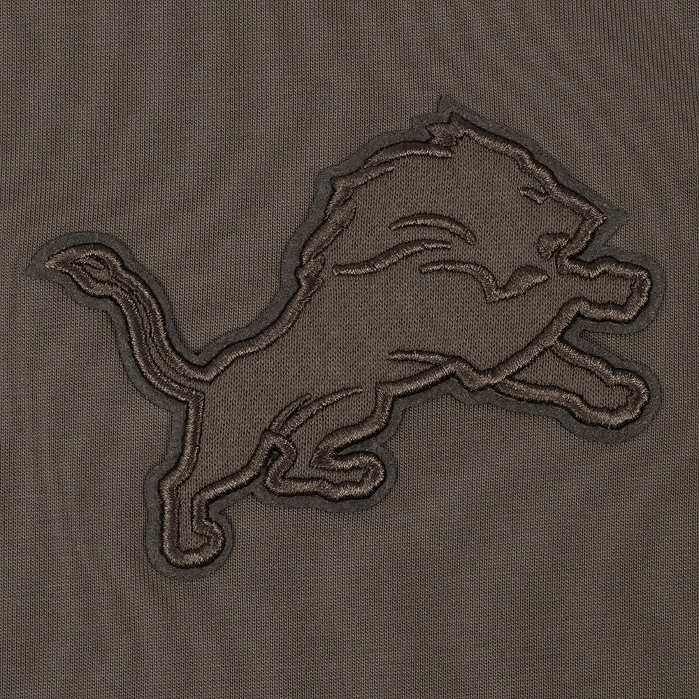NFL DETROIT LIONS NEUTRAL MEN'S DROP SHOULDER TEE (DARK TAUPE)