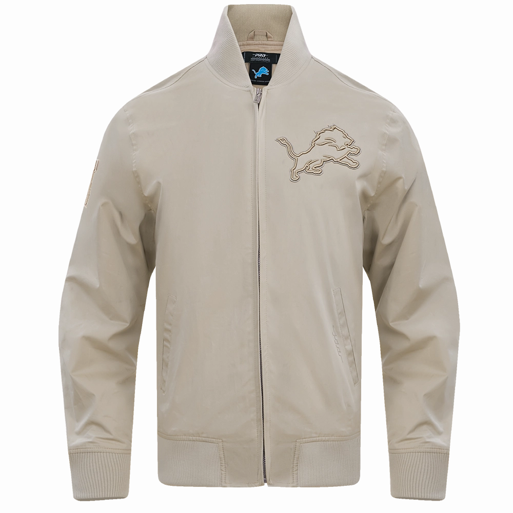 NFL DETROIT LIONS NEUTRAL TWILL JACKET (TAUPE)