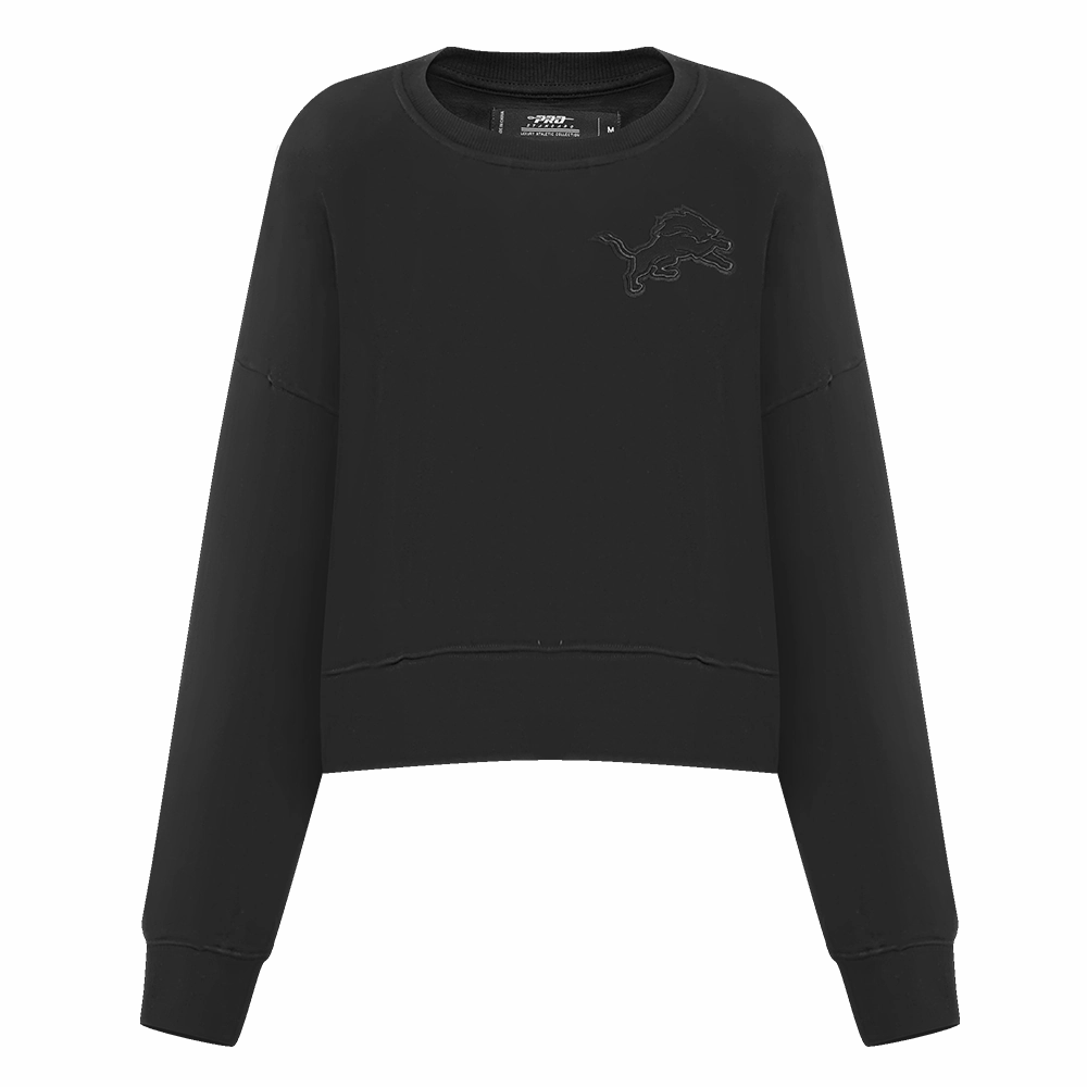 NFL DETROIT LIONS NEUTRAL WOMEN'S CREWNECK (BLACK)