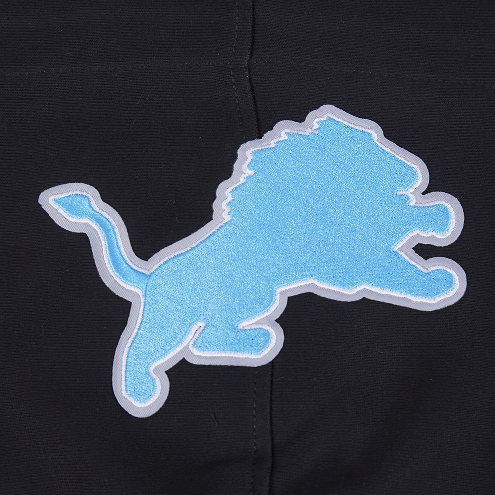 NFL DETROIT LIONS RETRO CLASSIC MEN'S PULLOVER HOODIE (BLACK)