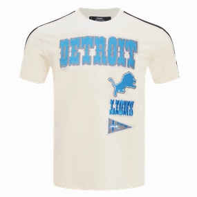 NFL DETROIT LIONS RETRO CLASSIC MEN'S STRIPED TEE (EGGSHELL/ BLACK)
