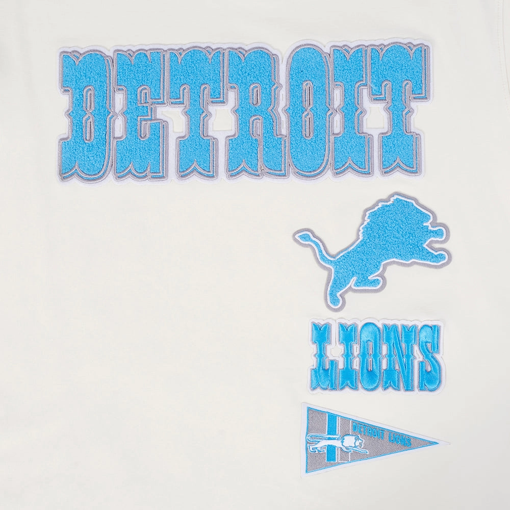 NFL DETROIT LIONS RETRO CLASSIC MEN'S STRIPED TEE (EGGSHELL/ BLACK)