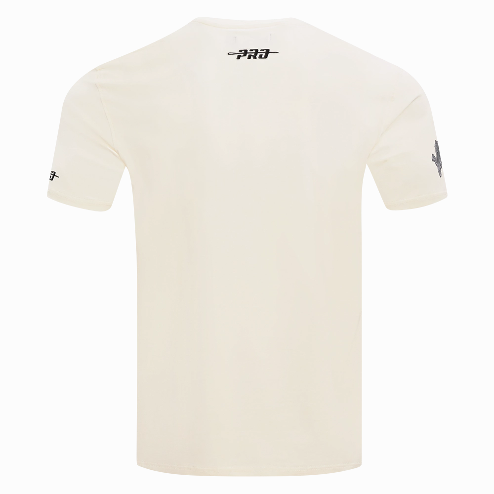 NFL DETROIT LIONS REVERSE FRENCH TERRY MEN'S COTTON JERSEY DROP SHOULDER TEE (EGGSHELL)