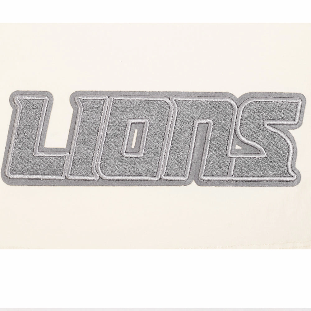 NFL DETROIT LIONS REVERSE FRENCH TERRY WOMEN'S FLEECE CREWNECK (EGGSHELL)