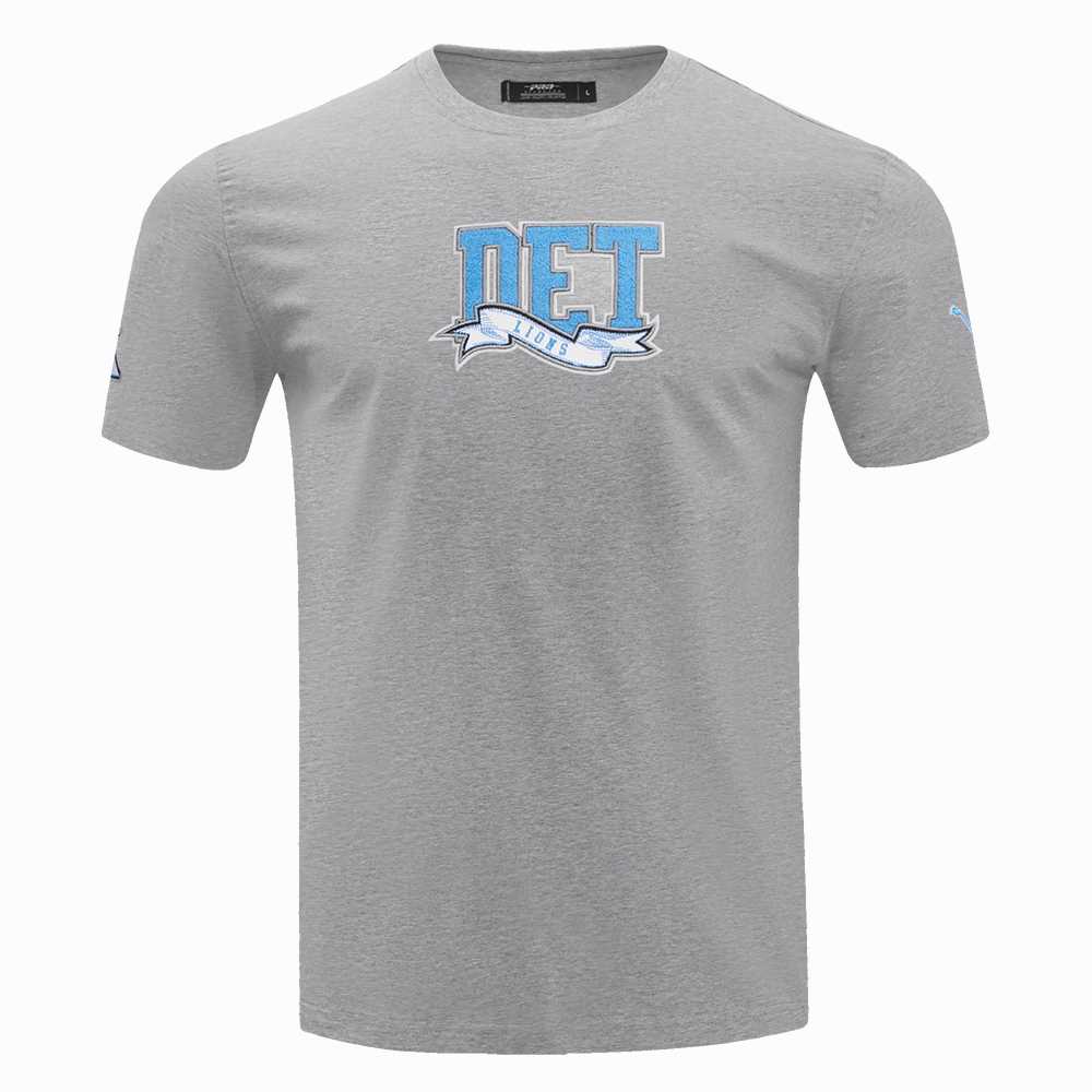 NFL DETROIT LIONS TEAM PENNANTS MEN'S   TEE (HEATHER GREY)