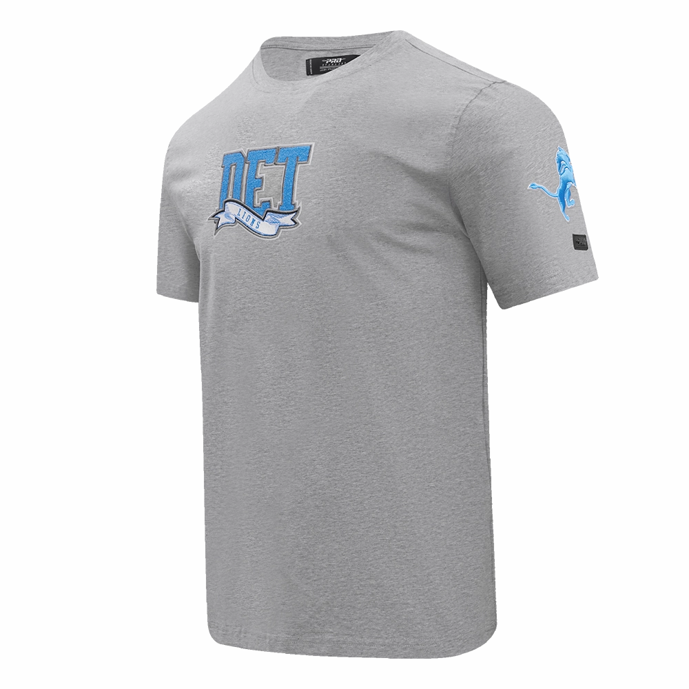 NFL DETROIT LIONS TEAM PENNANTS MEN'S   TEE (HEATHER GREY)