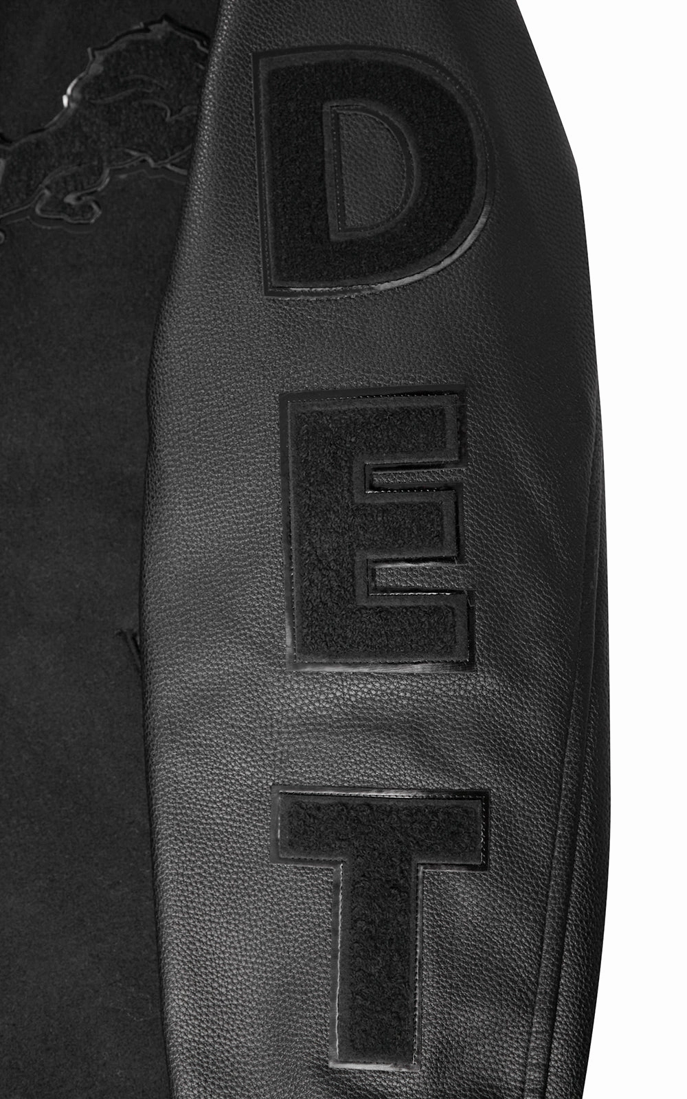 NFL DETROIT LIONS TRIPLE BLACK MEN'S MEN'S WOOL VARSITY JACKET (TRIPLE BLACK)