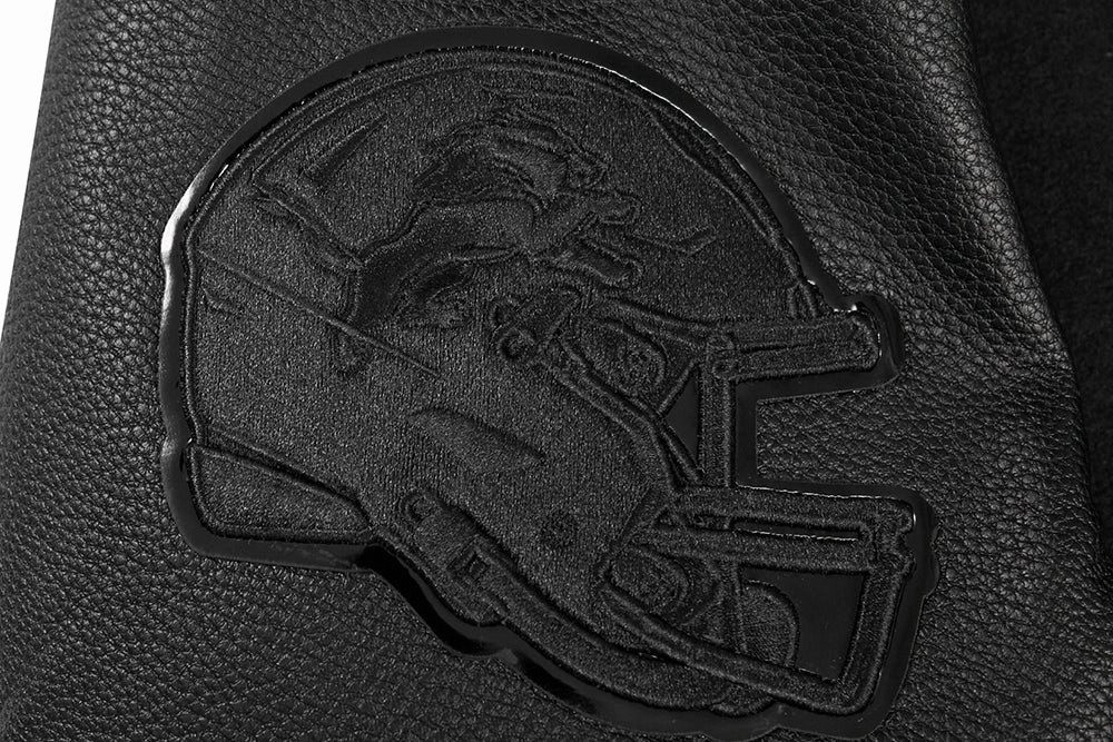 NFL DETROIT LIONS TRIPLE BLACK MEN'S MEN'S WOOL VARSITY JACKET (TRIPLE BLACK)