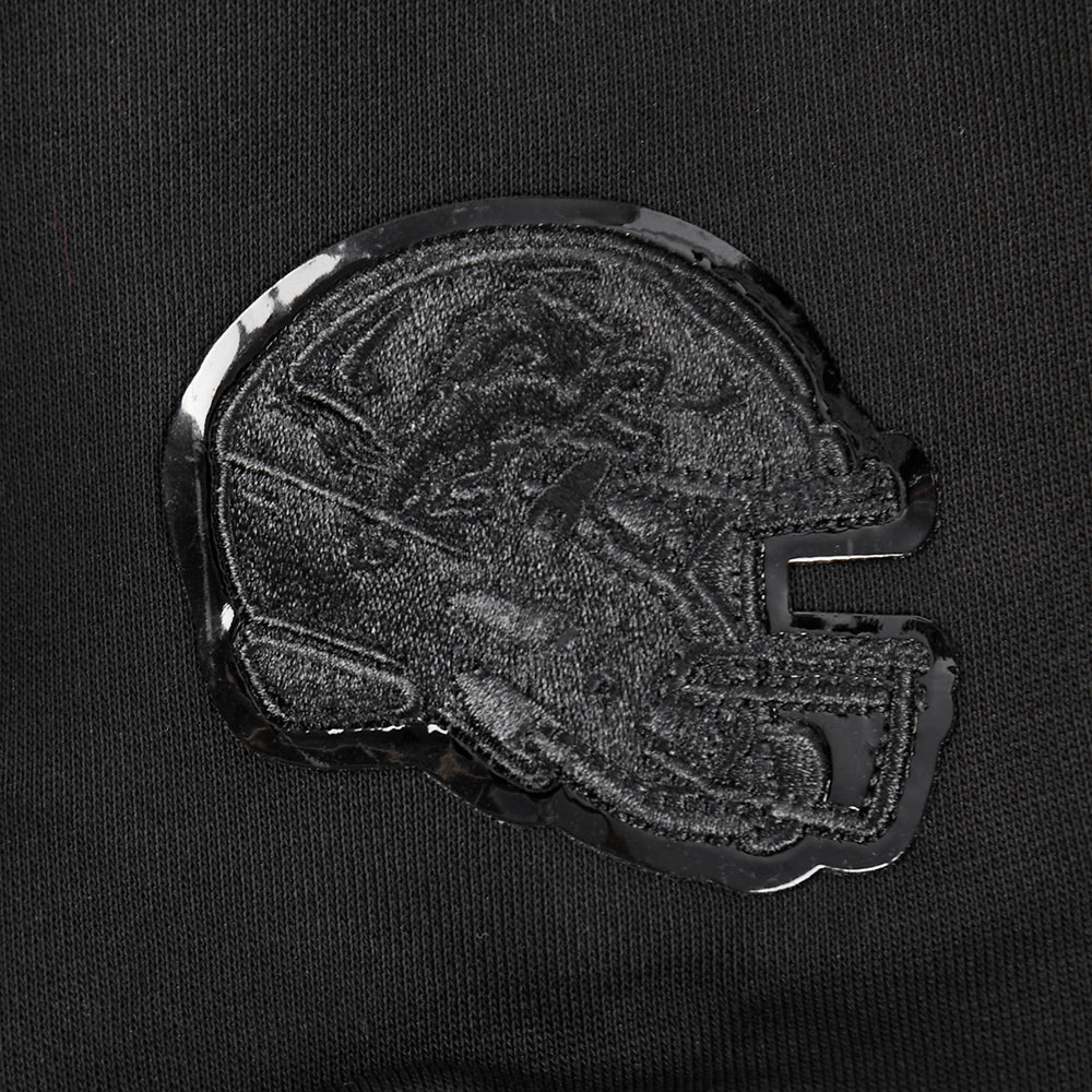 NFL DETROIT LIONS TRIPLE BLACK WOMEN'S FLC PO HOODIE (TRIPLE BLACK WOMEN'S)