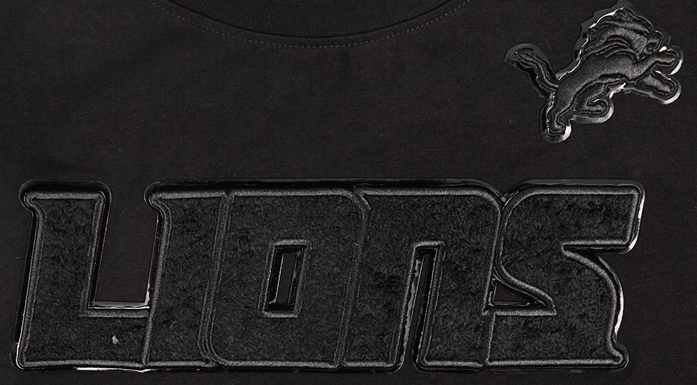 NFL DETROIT LIONS TRIPLE BLACK WOMEN'S SLIM FIT TEE (TRIPLE BLACK WOMEN'S)