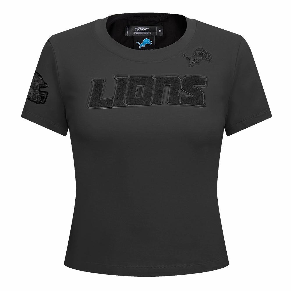 NFL DETROIT LIONS TRIPLE BLACK WOMEN'S SLIM FIT TEE (TRIPLE BLACK WOMEN'S)