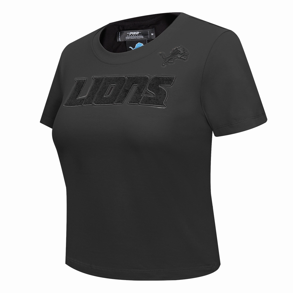 NFL DETROIT LIONS TRIPLE BLACK WOMEN'S SLIM FIT TEE (TRIPLE BLACK WOMEN'S)