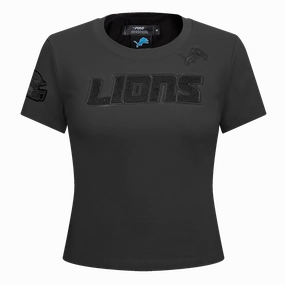 NFL DETROIT LIONS TRIPLE BLACK WOMEN'S SLIM FIT TEE (TRIPLE BLACK WOMEN'S)