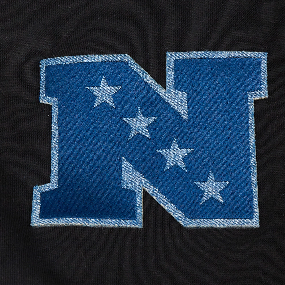NFL DETROIT LIONS VARSITY BLUES MEN'S PULLOVER HOODIE (BLACK)