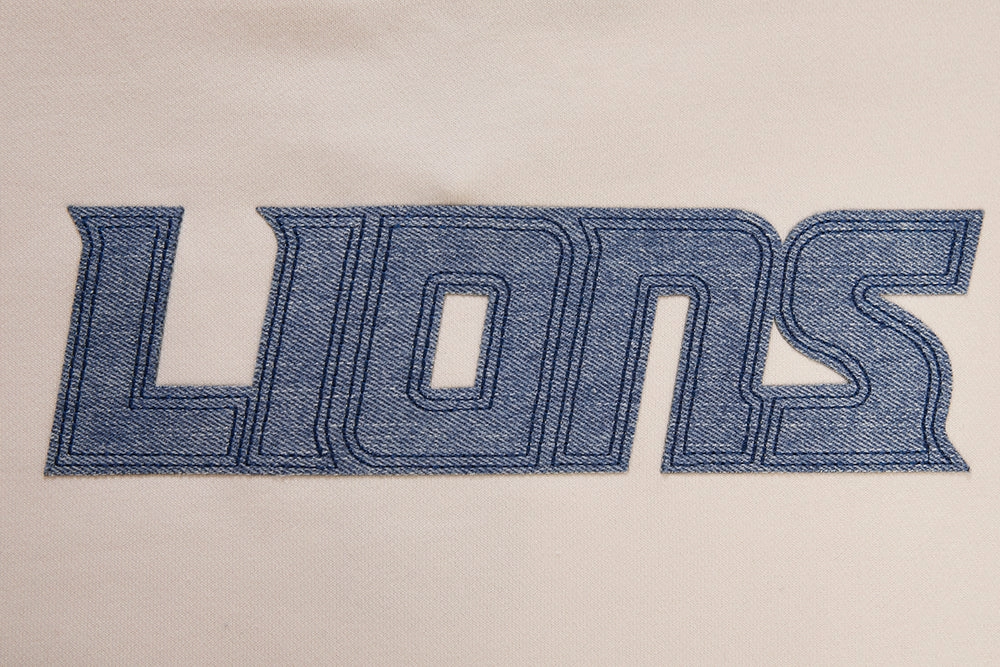 NFL DETROIT LIONS VARSITY BLUES WOMEN'S CREWNECK (LINEN)