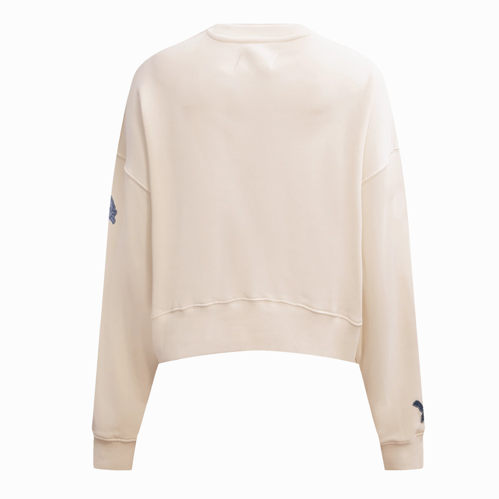 NFL DETROIT LIONS VARSITY BLUES WOMEN'S CREWNECK (LINEN)