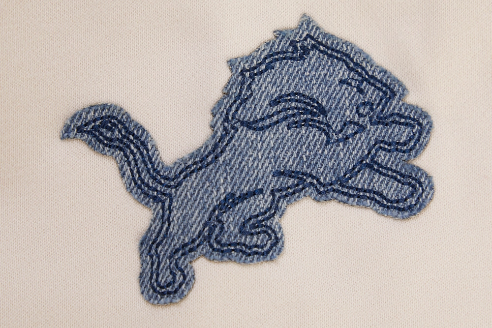NFL DETROIT LIONS VARSITY BLUES WOMEN'S CREWNECK (LINEN)
